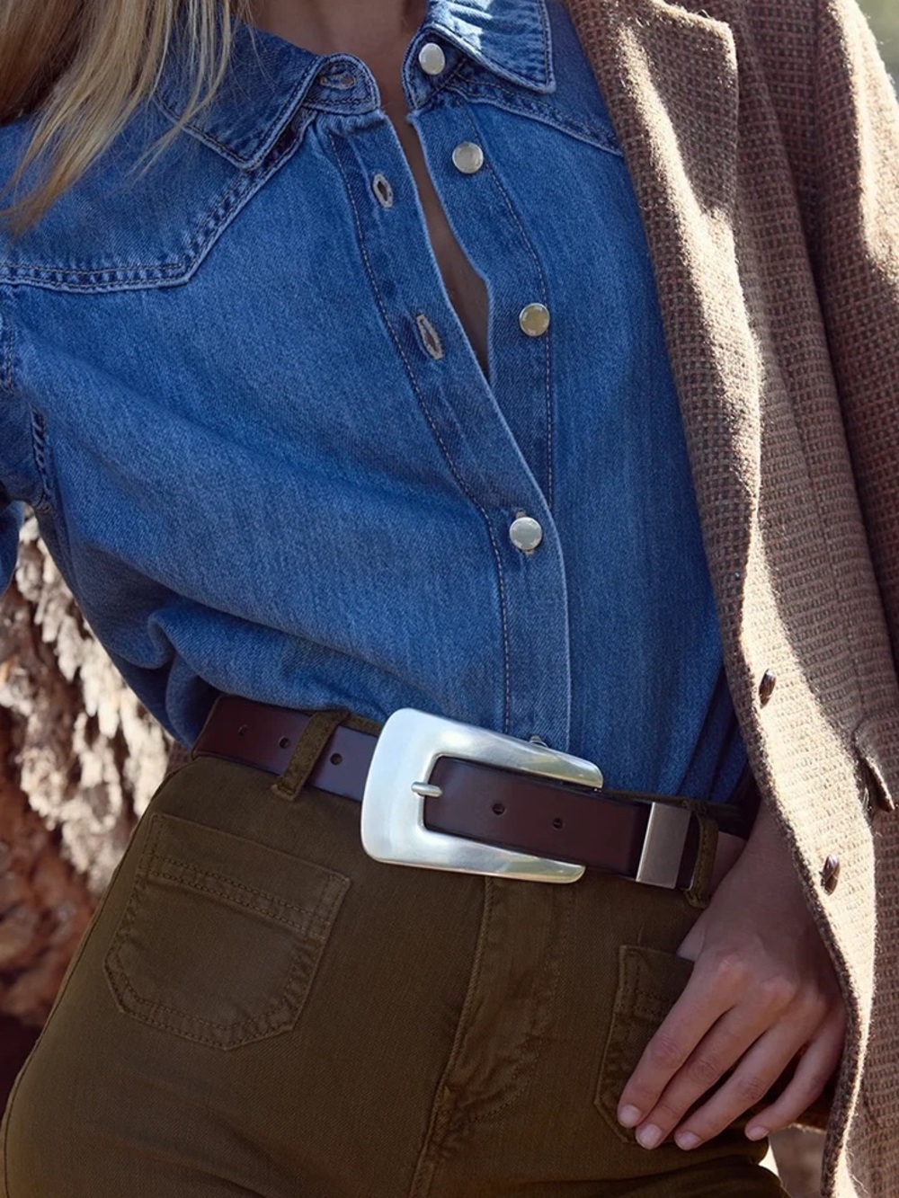 Linea Pelle | NWT! Logan Belt In Dark Brown